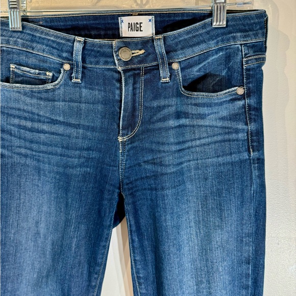 Paige Skyline Ankle PEG JEANS 28 blue EUC - Picture 3 of 4